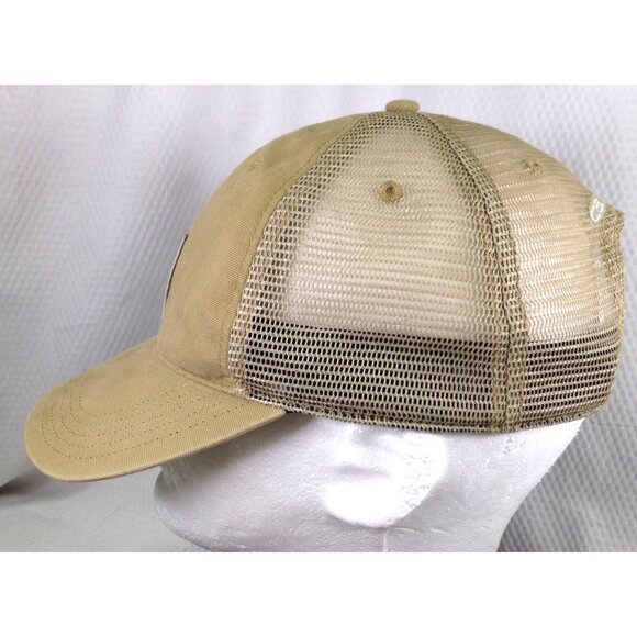 Carhartt Mens Tan Trucker Hat Mesh Back Snapback Cap - Picture 5 of 7
